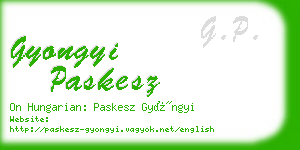 gyongyi paskesz business card